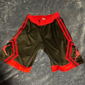 Jordan Black and Red Athletic Basketball Shorts